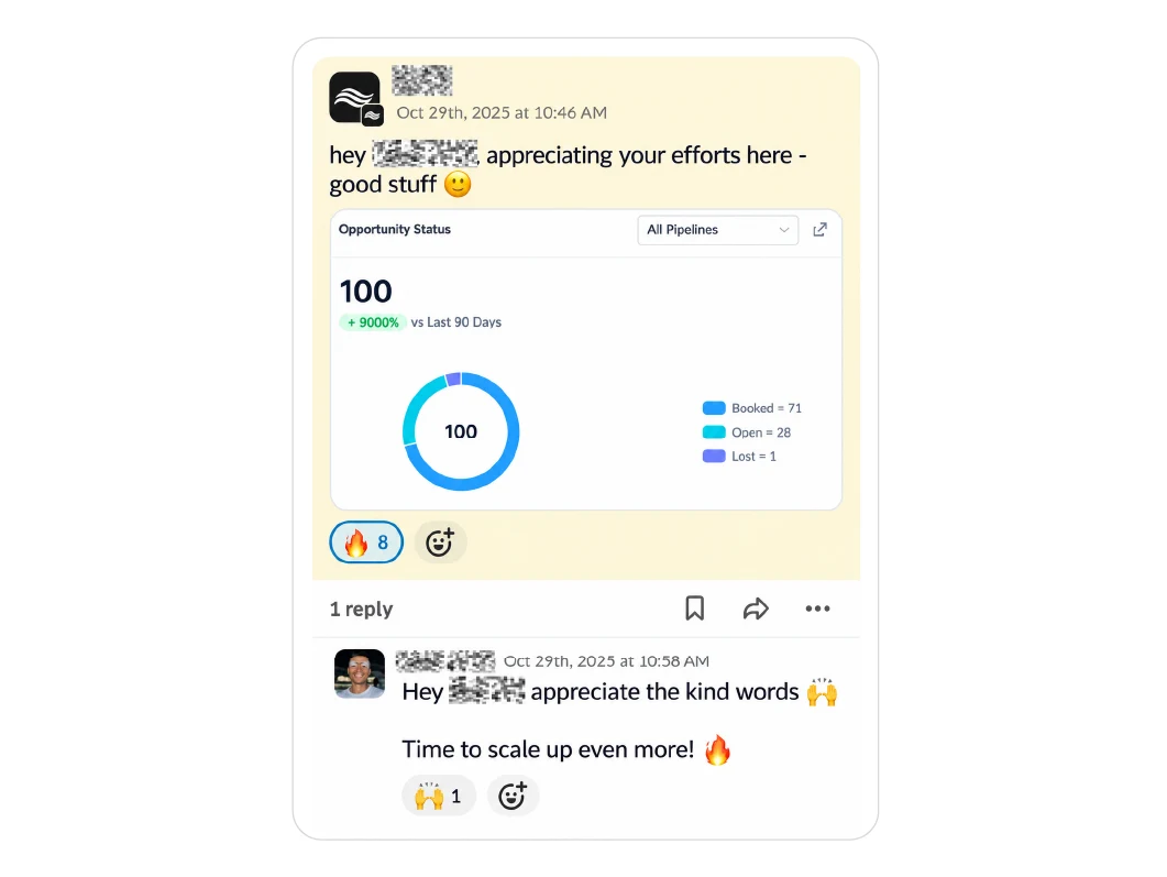 Accelerate opportunity pipeline and appointment bookings report