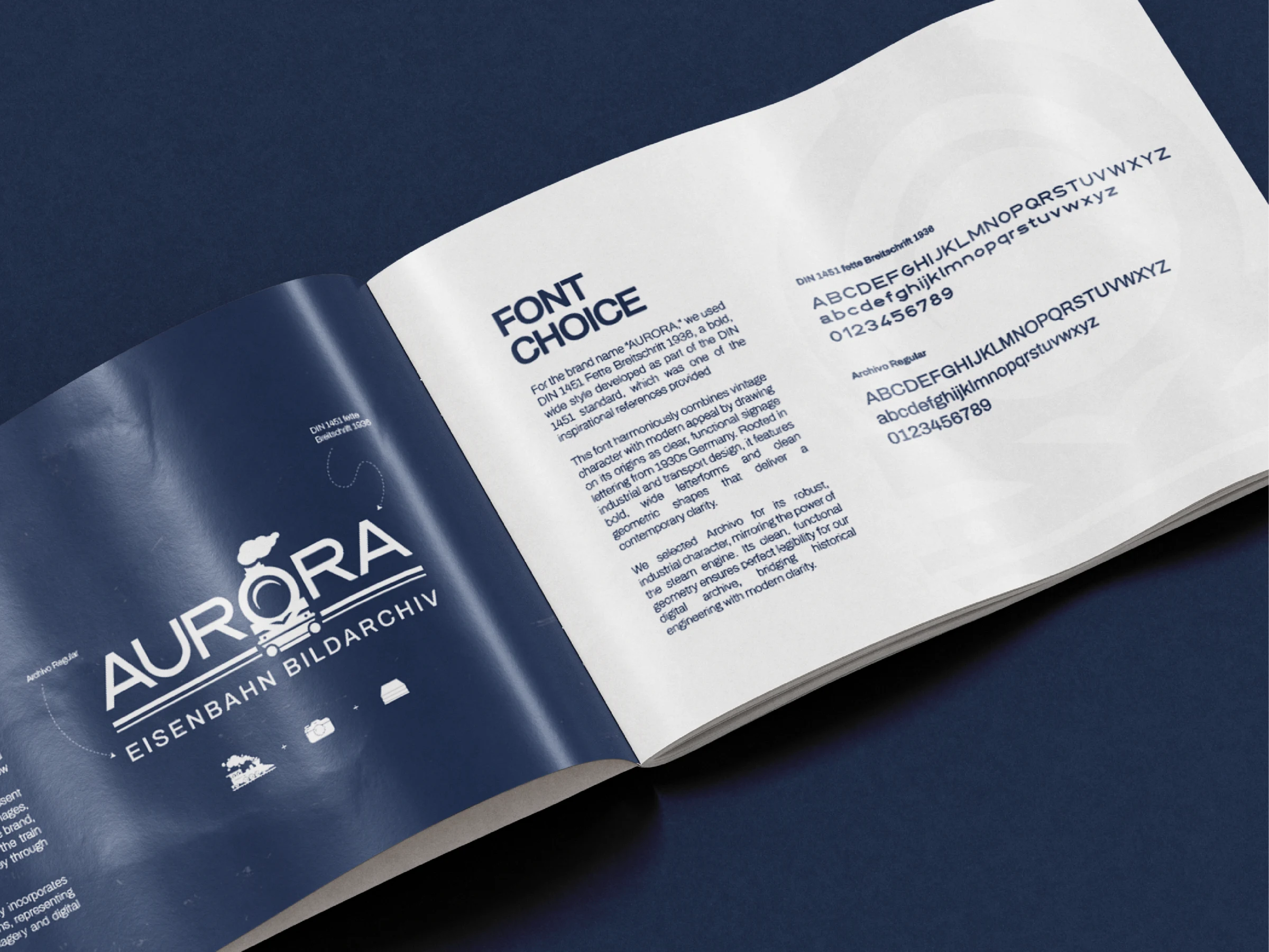 Aurora Eisenbahn Bildarchiv brand typography specimens