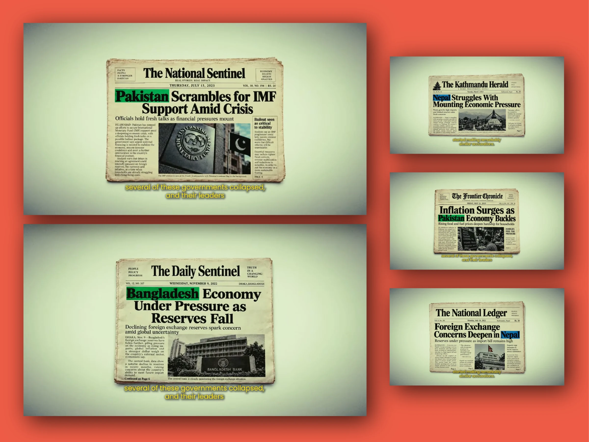 Archival newspaper imagery used in From The Island edutainment episodes