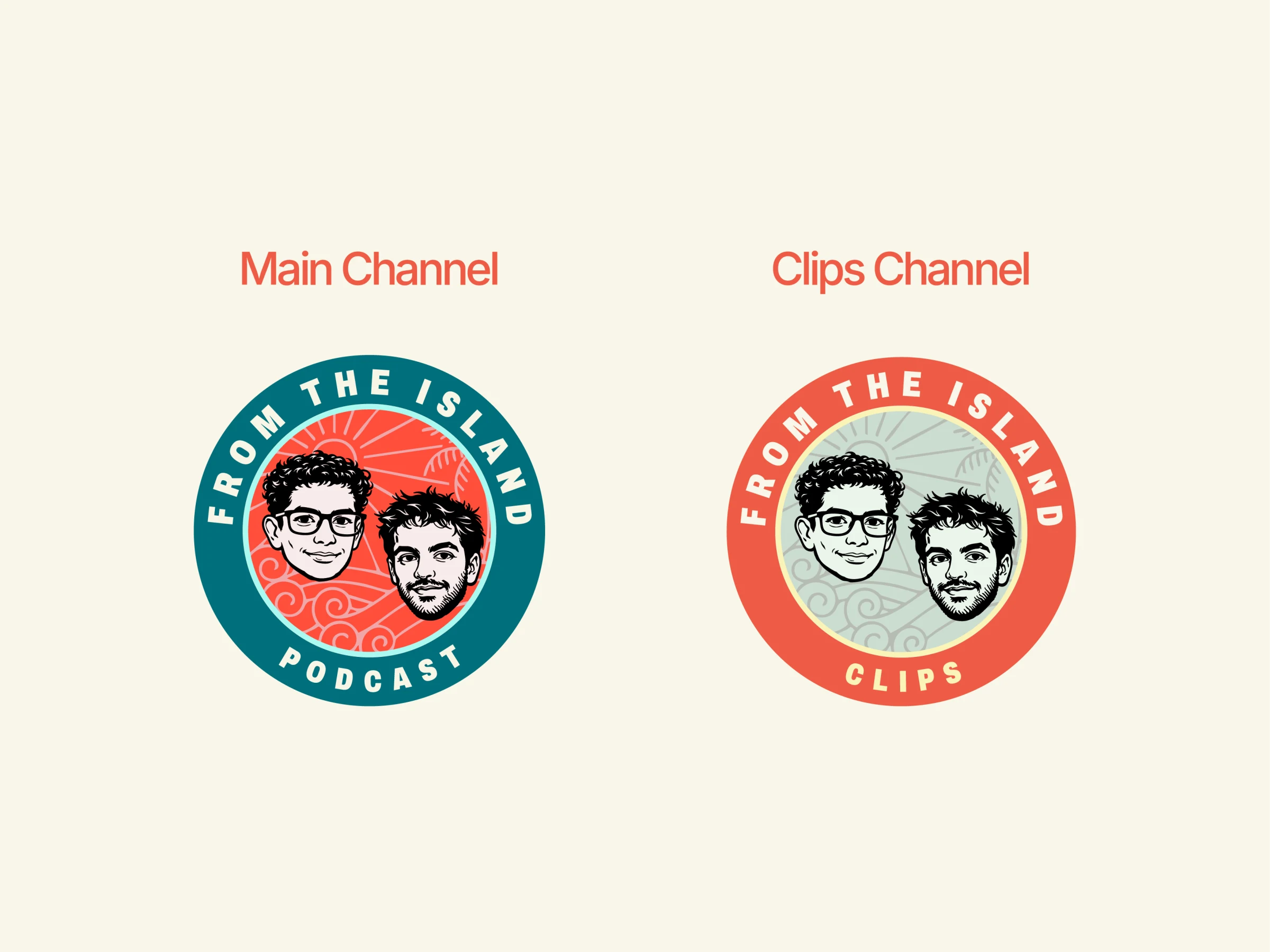 From The Island main channel and Clips channel logos