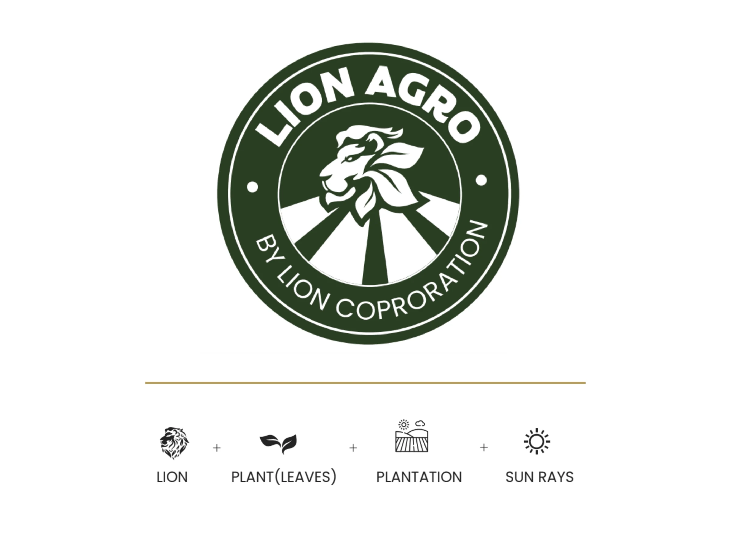 Lion Agro logo system and visual references