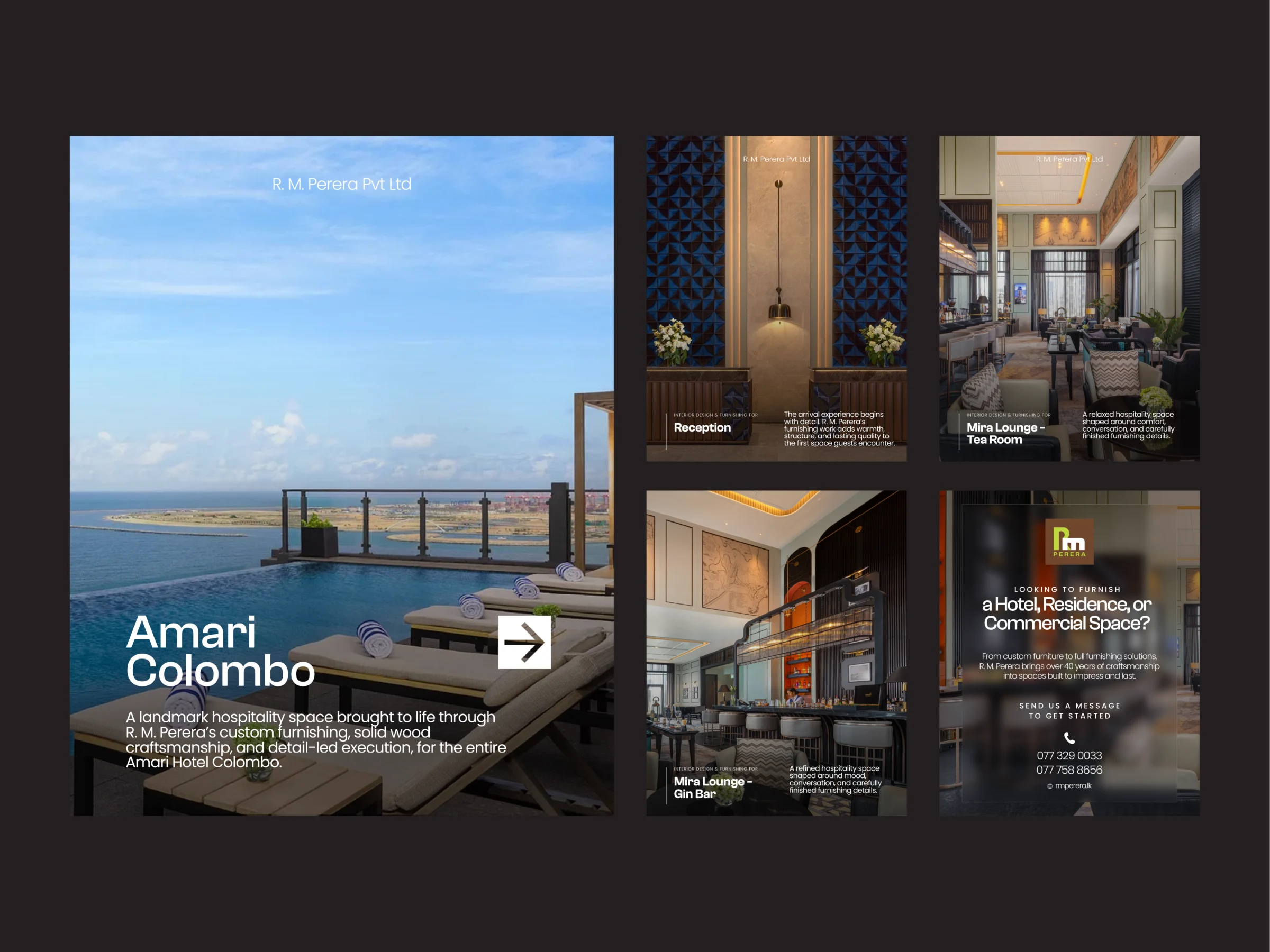 Amari Colombo interior photography presented as campaign assets